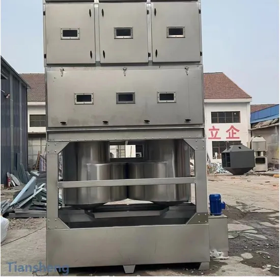 Removal of Dust Particle From Paint Spraying Use Cyclone Spray Cooling Tower and Electrostatic Precipitator Filter 20000m3/H