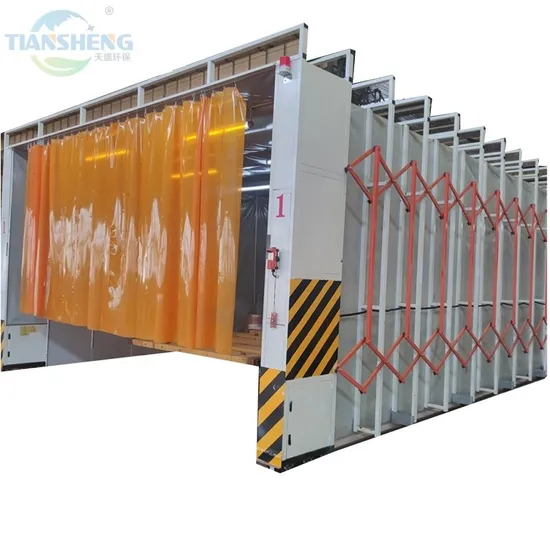 Large Vehicle Telescopic Spray Painting Booth Open Face Retractable Mobile Spray Booth