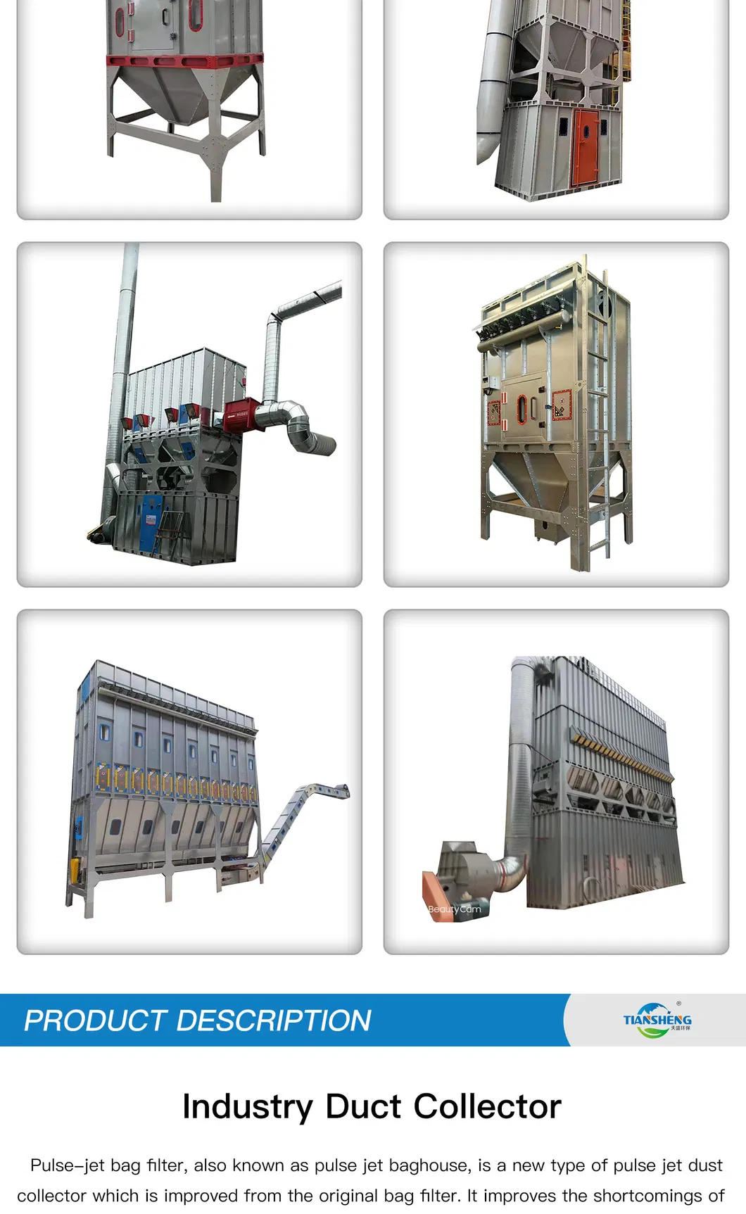 High Air Volume Customized Woodworking Central Purification Dust Removal Air Filtration System Dust Collector