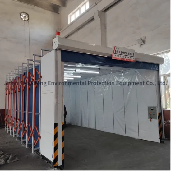OEM Open Face Retractable Mobile Telescopic Paint Spray Booth for Large Workpieces Painting Ts-Ydpq