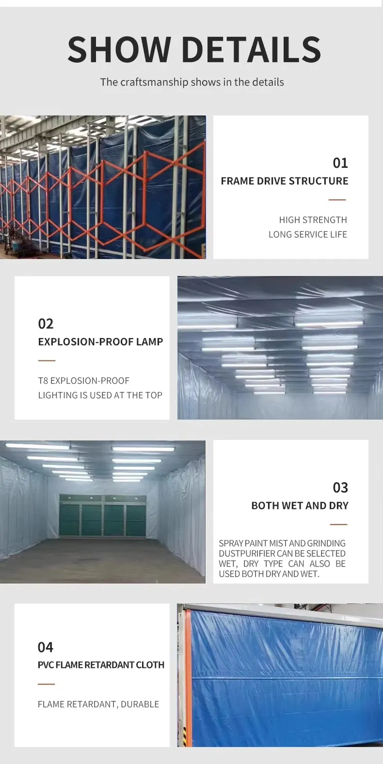 Retractable Telescopic Spray Booth Painting Room Mobile Paint Booth China High Quality Retractable Telescopic Spray Booth