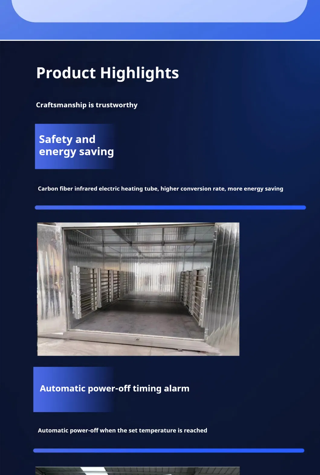 Specially Configured Industrial Oven Room for High-Temperature Curing, Utilizing Natural Gas Baking