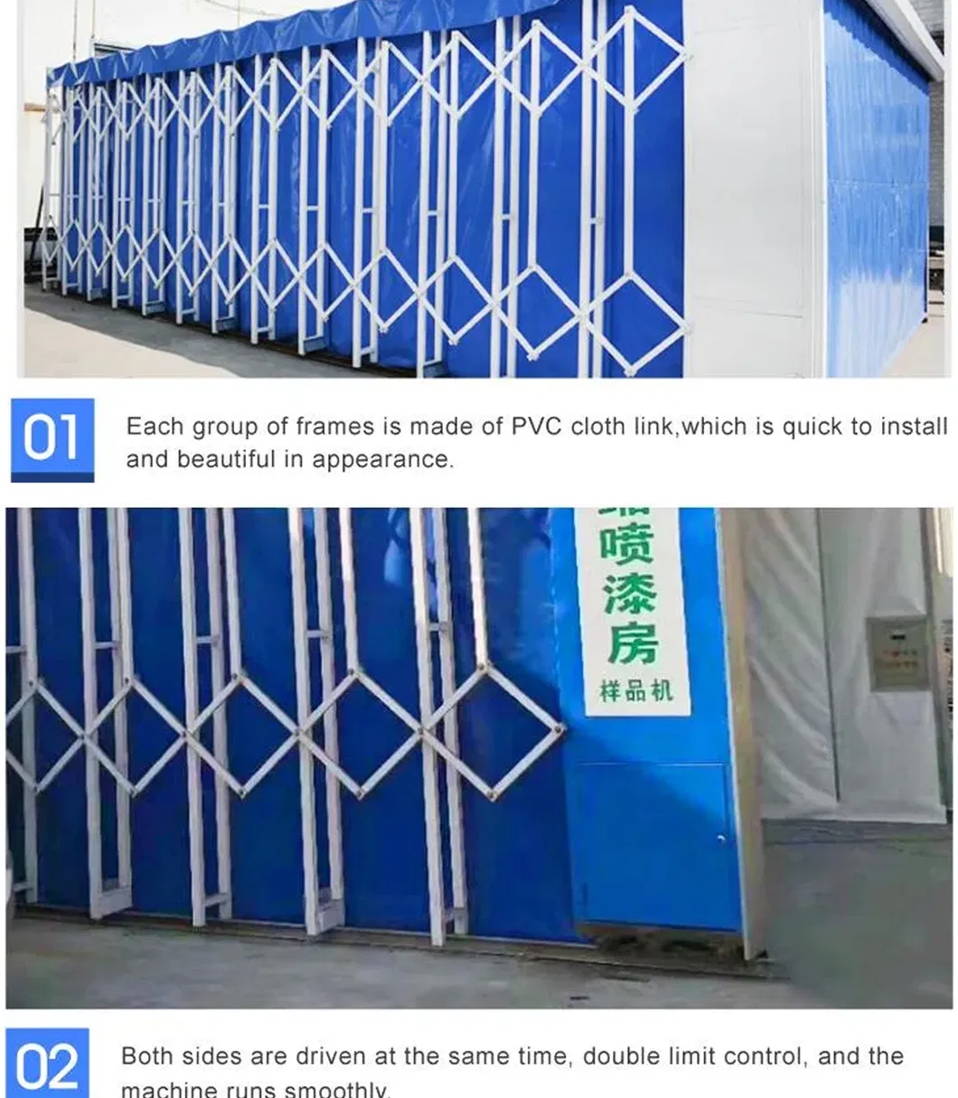 PVC Spray Paint Booth Mobile Telescopic Painting Booth for Sale