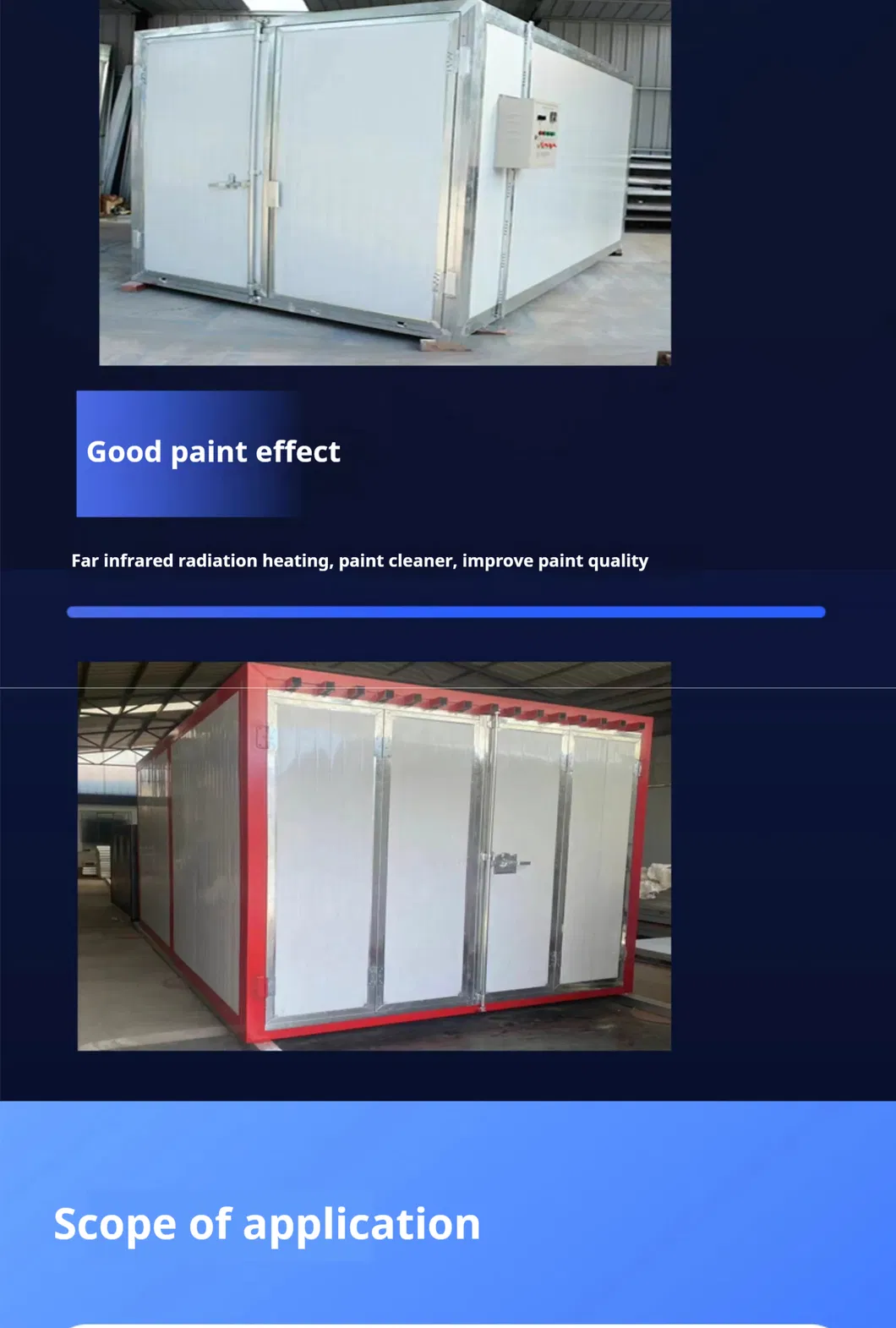 Personalized High-Temp Curing Facility with Natural Gas Baking Oven for Industrial Paint Booth