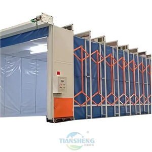 Factory Price Telescopic Paint Room Auto Body Full Down Draft Spray Booth Removable Paint Room