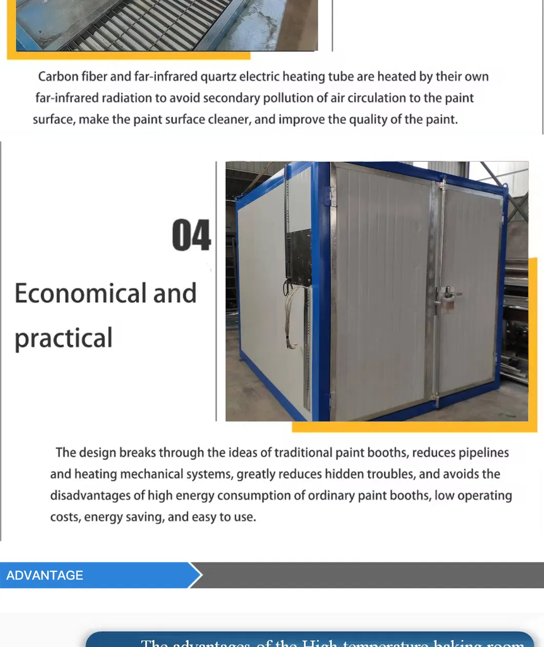 2024 Coal Heating Powder Curing Booth Industrial Powder Coating Curing Oven for Sale