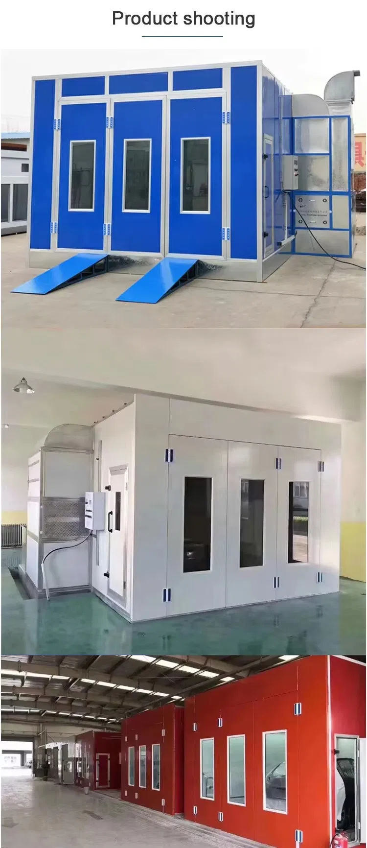 Customized Size Spray Booth for Car Painting Electric/Diesel/Gasoline Heating System Automatic Car Barking Oven Painting Room