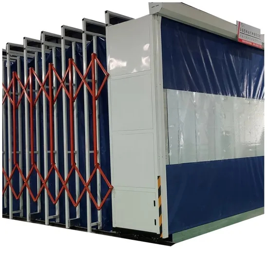 Customized Sides Open Face Mobile Retractable Spray Booths Telescopic Paint Room