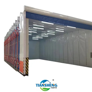 Telescoping Movement Dust Does Not Spread Around Retractable Spray Booth