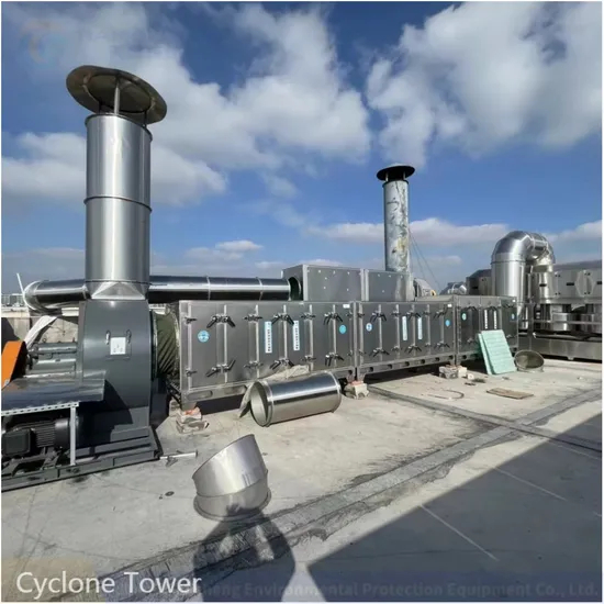 High Efficiency Industry Dust Collector Horizontal Harmful Odor and Gas Filter Web Scrubber 10000m3/H Water Cyclone Tower