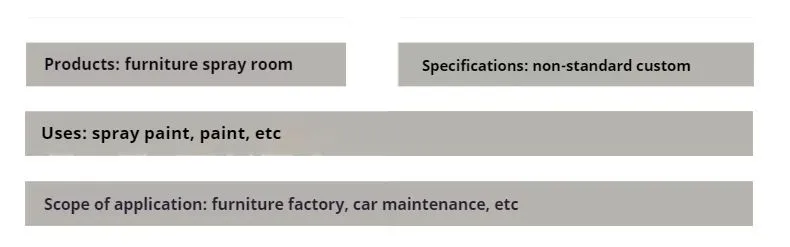 Spray Paint Booth /Spray Booth/Open Type Paint Spray Room with CE Approve
