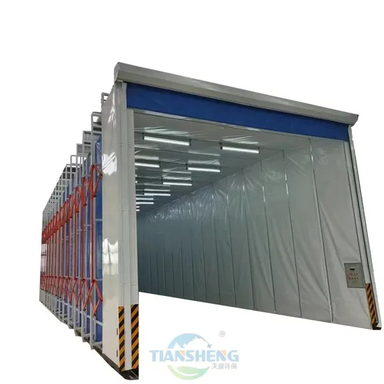 PVC Spray Paint Booth Mobile Telescopic Painting Booth for Sale