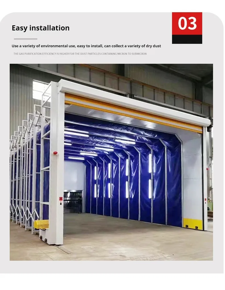 Move Retractable Waterproof Spray Paint Booths Large Track Type Telescopic House