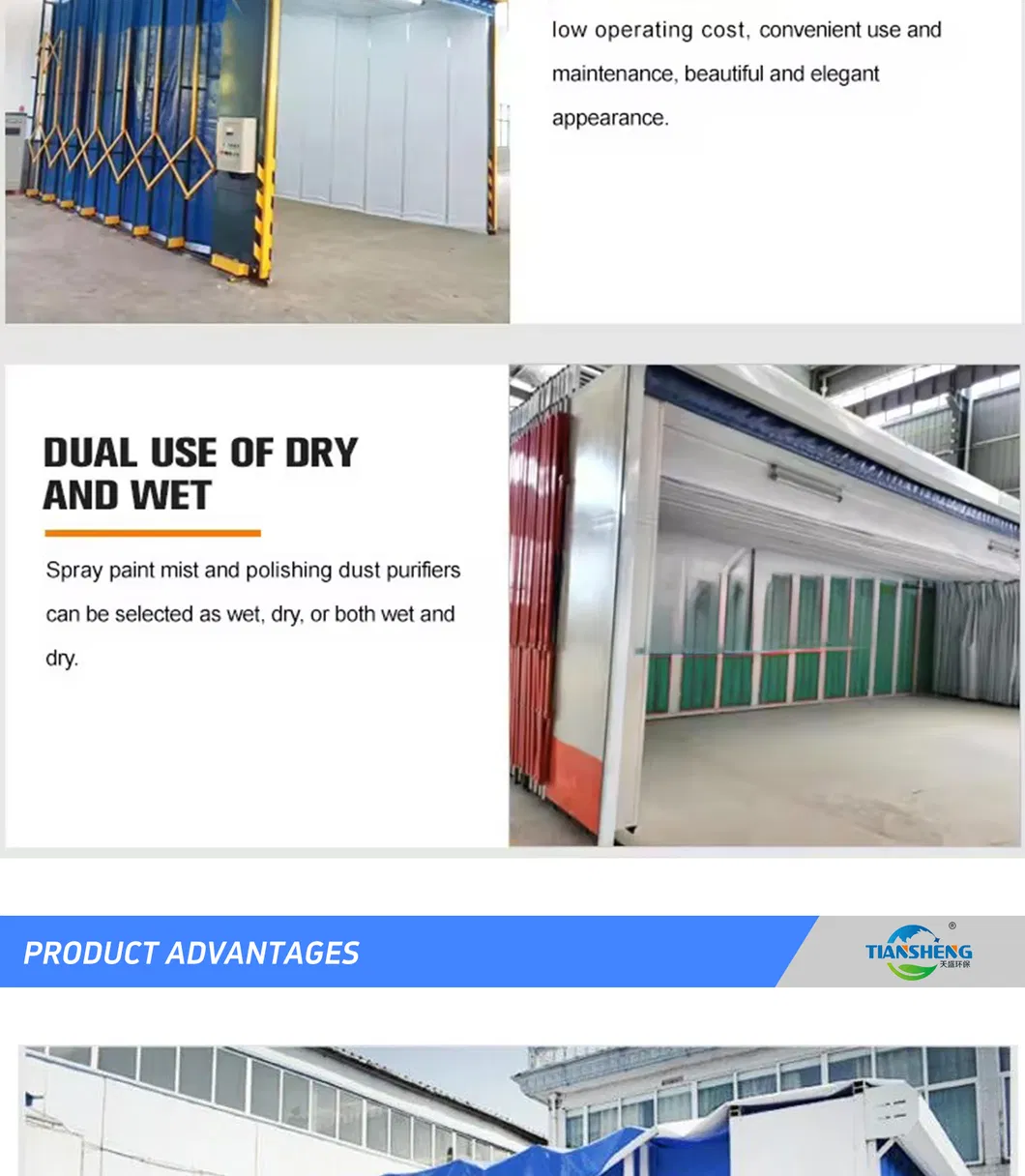 Large Vehicle Telescopic Spray Painting Booth Open Face Retractable Mobile Spray Booth
