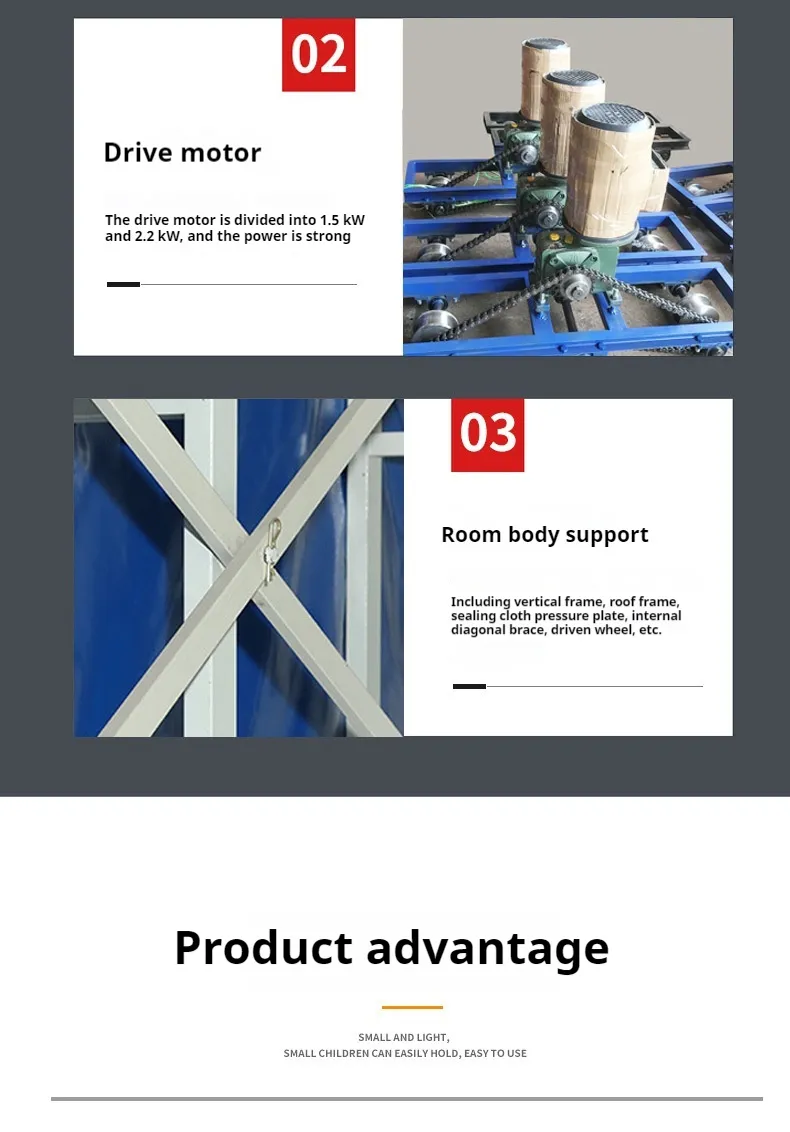 Superior Stable Operation Strong Flexibility Mobile Collapsible Retractable Spray Paint Booth for Industry